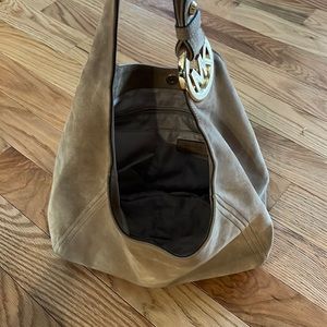Hobo Micheal Kors bag. Tan suede. Like new.